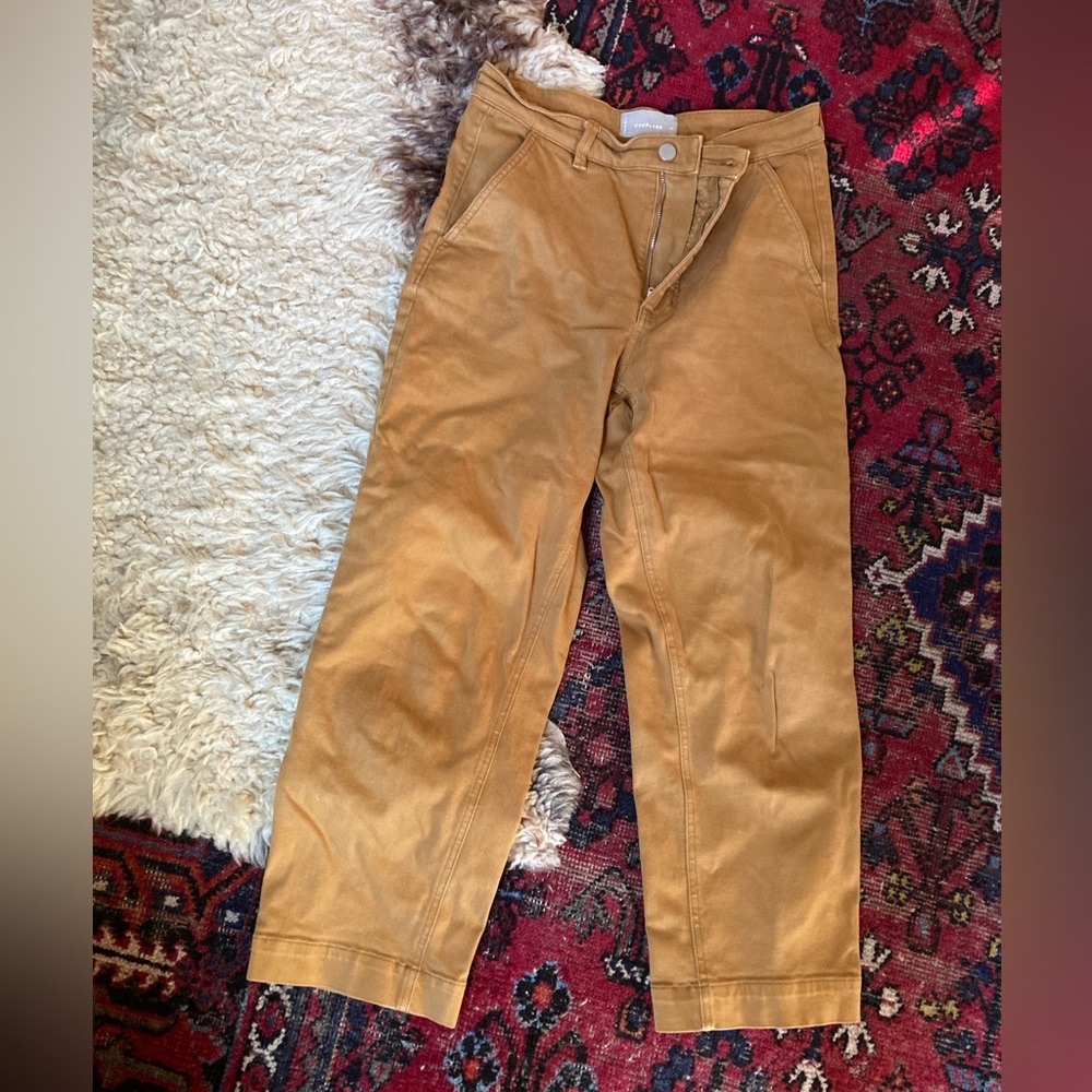 Everlane Straight Leg crop pant 10, deep tan